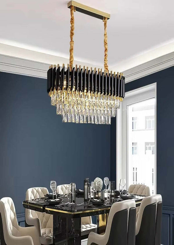 modern black+gold chandilier