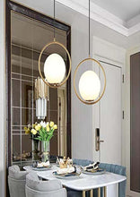 Single glass metal pendant light 120