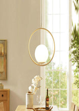 Single glass metal pendant light 120