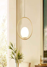 Single glass metal pendant light 120