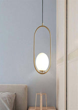 Oval metal pendant light 121