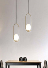 Oval metal pendant light 121