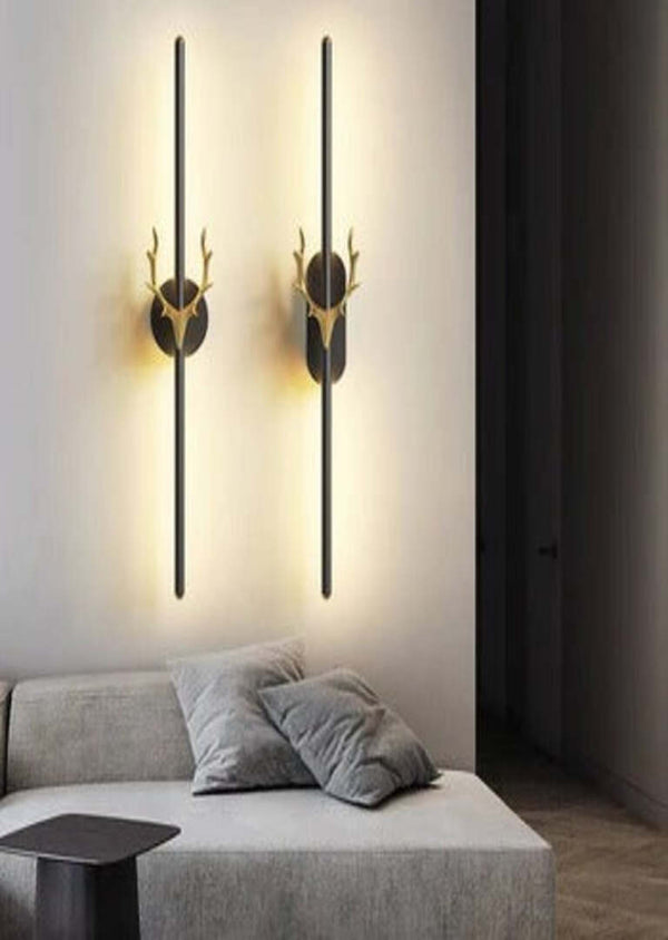 deer sleek wall light black