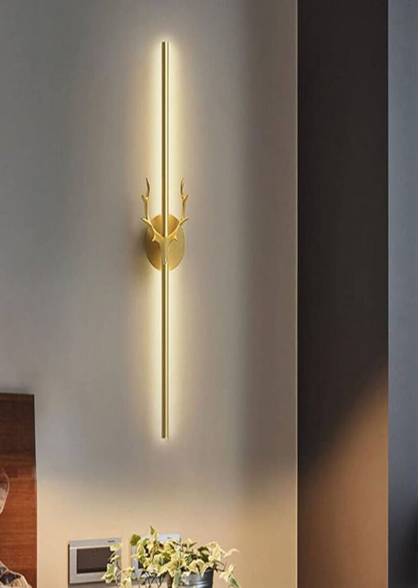 deer wall light golden