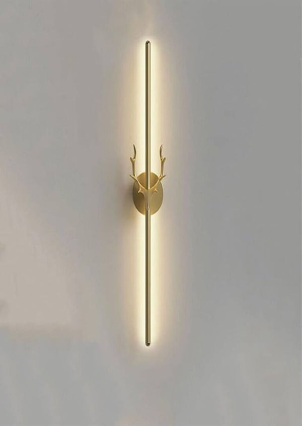 deer wall light golden