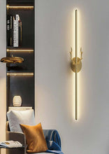 deer wall light golden