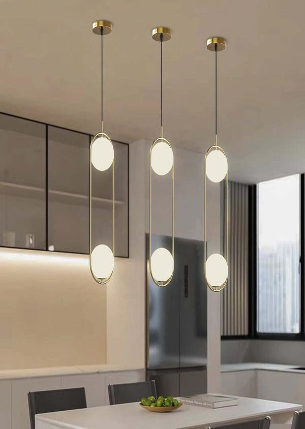 Double glass hanging light 119