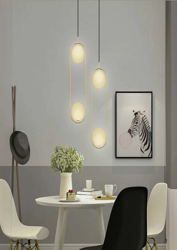 Double glass hanging light 119