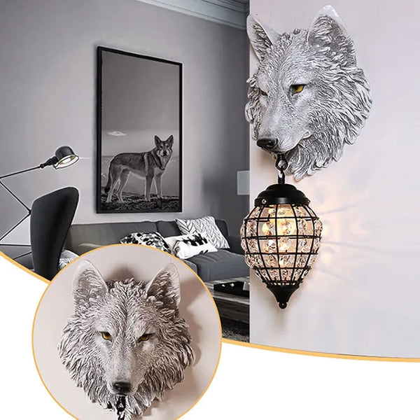 fox face 3d wall light