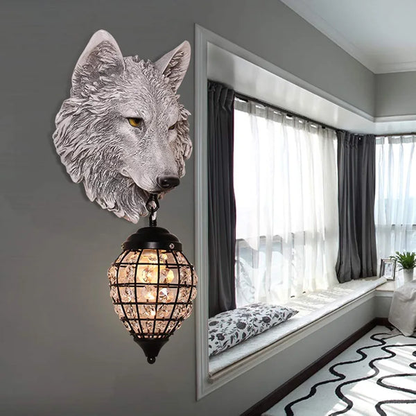 fox face 3d wall light