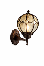 Windsor Globe Outdoor Wall Light –  Antique Bronze Exterior Lantern with Seeded Glass