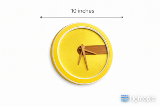 Modern Minimalist Yellow Wall Clock – 10-Inch Decorative Silent Clock