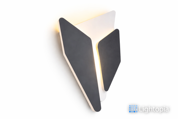 Modern Geometric LED Wall Sconce – Black & White Accent Light