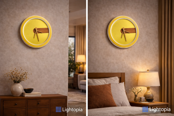 Modern Minimalist Yellow Wall Clock – 10-Inch Decorative Silent Clock