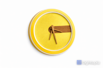 Modern Minimalist Yellow Wall Clock – 10-Inch Decorative Silent Clock