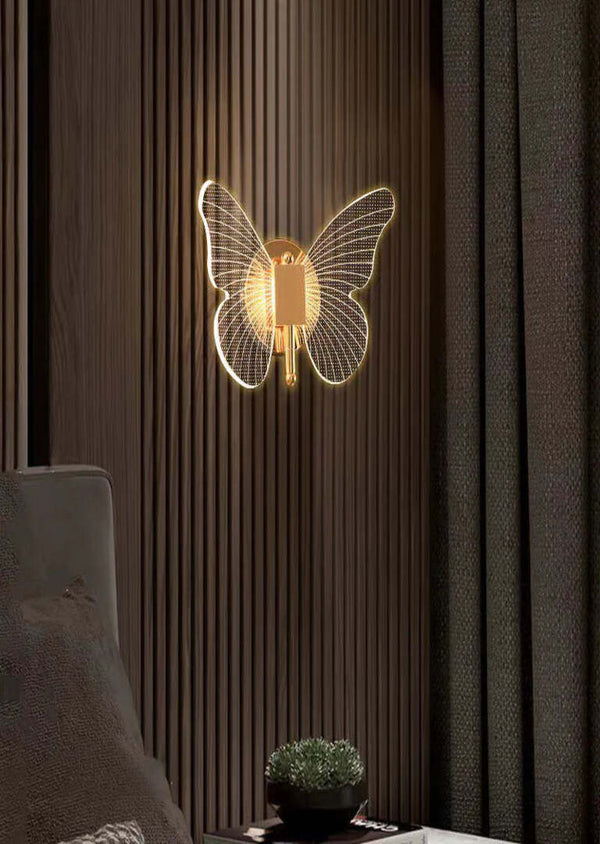 modern butterfly wall light