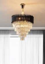 mamba chandilier  black with gold