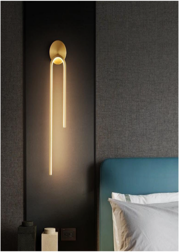 golden metal led wall light 1009